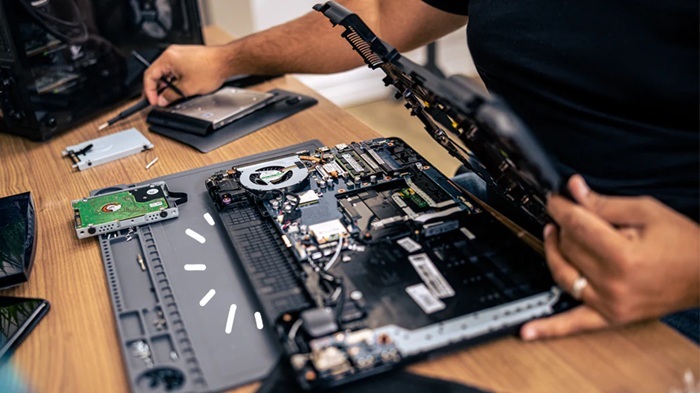 Computer repairs being performed in Auckland workshop